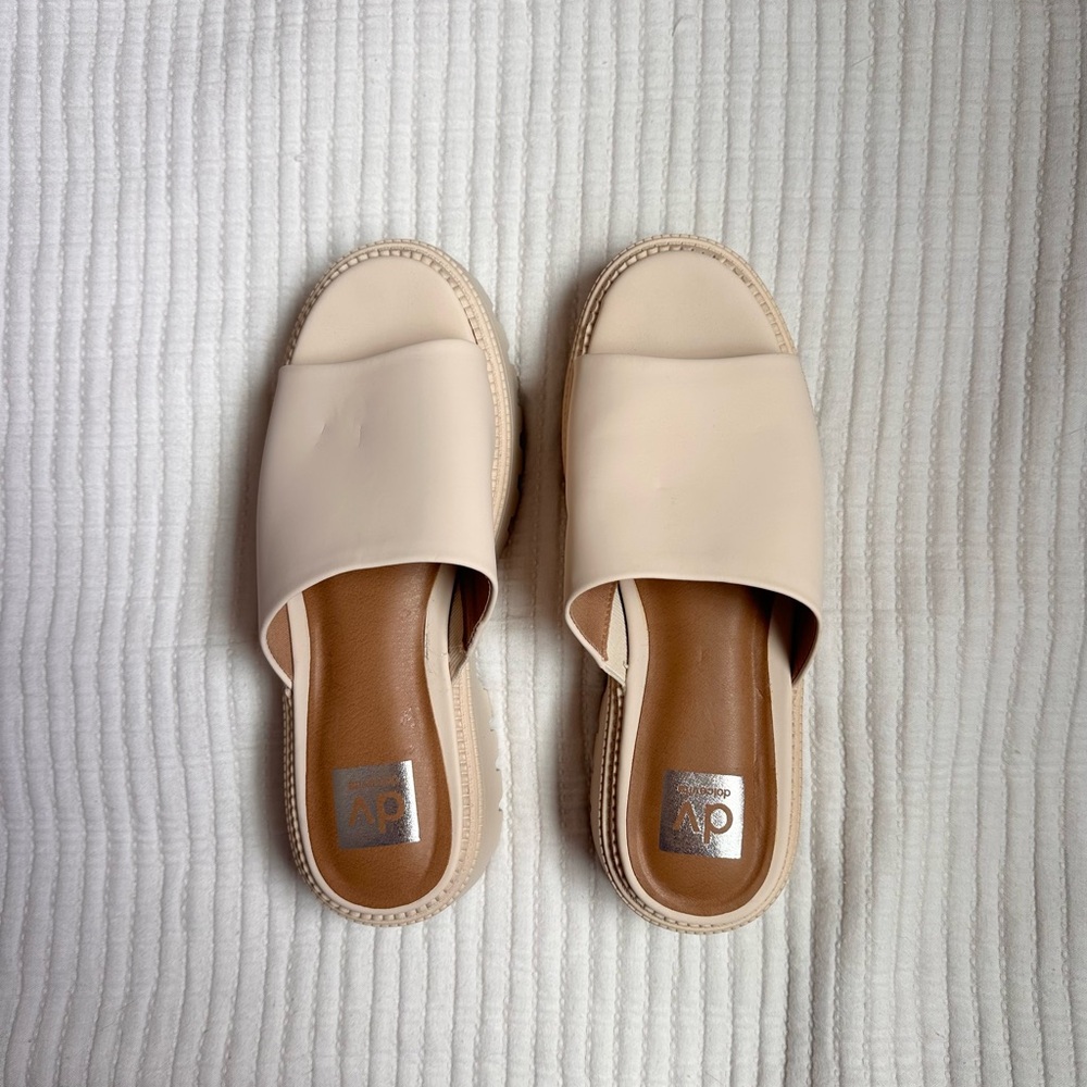 Dolce Vita Platform Cream Slide Sandals